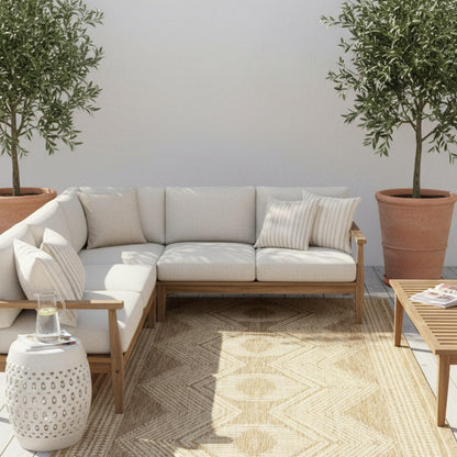 Nuloom Ranya Light Brown/Ivory, 6' 7" x 9', Tribal Geometric, Soft and Cozy, High Traffic, Stain Resistant, Easy Clean, Durable Area Rug for Indoor/Outdoor Patio, Deck, Porch, Garden, Courtyard