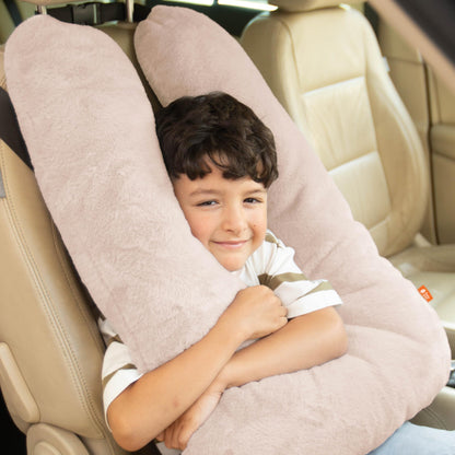 Baby Uma Car Pillow for Kids - Soft 'n Cozy U-Shaped Kids Travel Pillow, Machine Washable Cover & PP Cotton Filling, Car Seat Head Support Toddler, Neck Pillows for Travel (Blush)