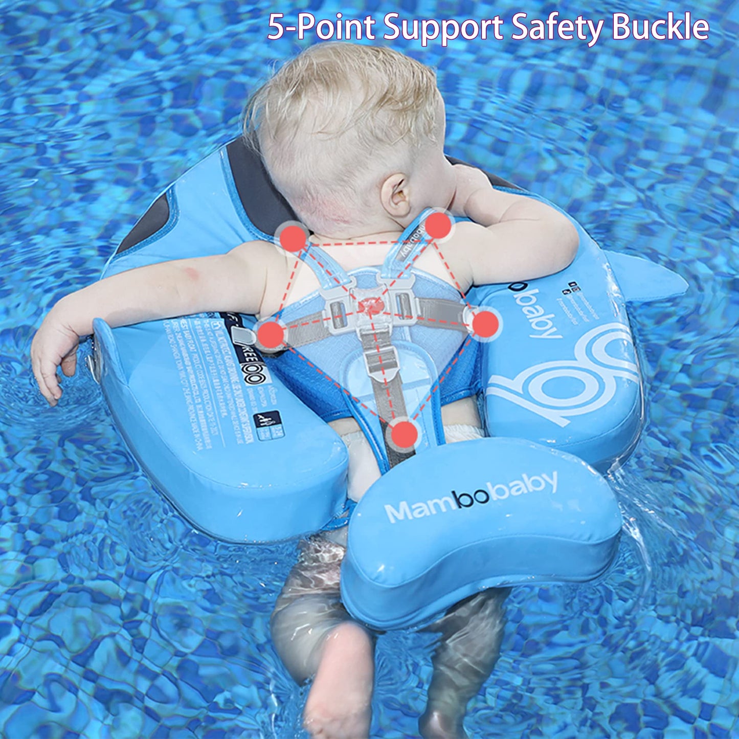 Luckclubtojoy Mambobaby Floats with Canopy &Tail, Non-Inflatable Baby Float for Pool Add Tail Avoid Flip Swim Trainer Baby Floats for Toddler Boys Girls(Narwhal-Pink)