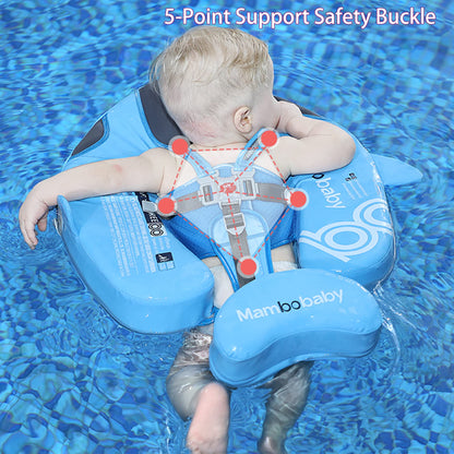 Luckclubtojoy Mambobaby Floats with Canopy &Tail, Non-Inflatable Baby Float for Pool Add Tail Avoid Flip Swim Trainer Baby Floats for Toddler Boys Girls(Narwhal-Green)