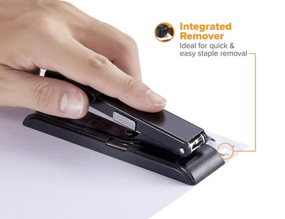 Bostitch Office B8 PowerCrown Travel & Desktop Stapler, 30 Sheet Capacity, Durable Metal, Black.