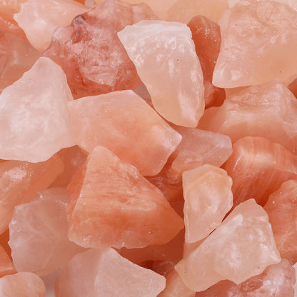 Jovivi Bulk Himalayan Salt Crystals Rough Healing Stones 1" Large Natural Raw Rocks for Tumbling, Cabbing, Decoration, Wire Wrapping, Wicca & Reiki - 0.5 lb