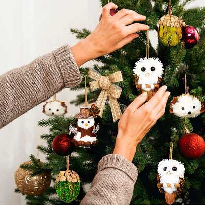 4Pcs Christmas Snowman Ornaments - Handmade Hanging Decoration, Christmas Decor - Ideal for Christmas Tree, Holiday Centerpiece, Party Supplies, and Home Decor