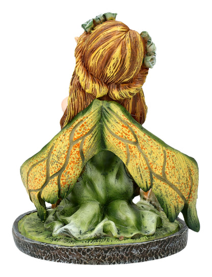 Pacific Giftware 3" Nature Fairy Figurine with Floral Accents and Leaf Wings Small Fairy Statue Perfect for Tabletop Home and Garden Decor