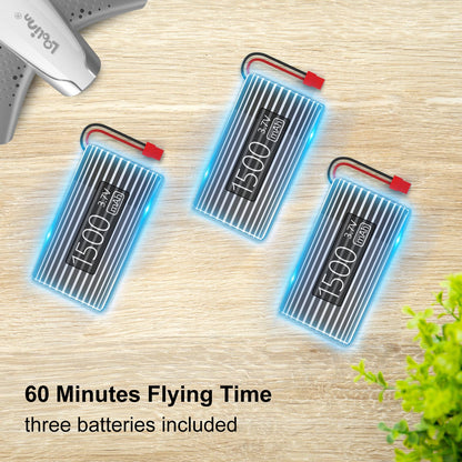 Loolinn | Drones for Kids Gift, Drone with Camera - Optical Flow Positioning Technology, 60 Minutes Long Flight Time, 3 Batteries, Stable Flight - Gift for Kids Boys Girls