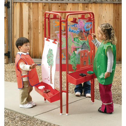 Colorations 3-Way Indoor/Outdoor Acrylic Panel Easel, Outdoor Play, Drawing, Adjustable , Art and Craft Painting
