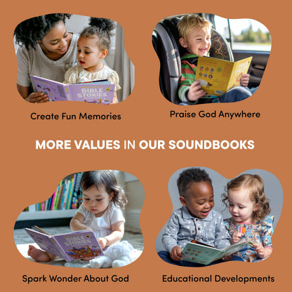 Praise The Lord Christian Sound Books for Kids - 6 Bible Songs for Toddlers – Christian Gifts for Kids - Baby Bible for Baptism, Christening, Dedication Gifts, Sunday School, Preschool Homeschool