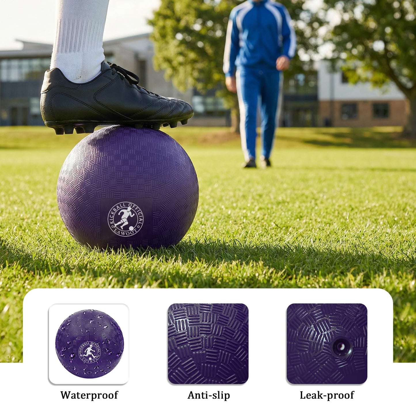 Yelaonen 9 Inch Playground Ball Dodgeball Balls Kickball, Pack of 6, 4 Square Balls Dodge Balls for Kids, Kickballs Handball for Indoor Outdoor Games, Includes Pump