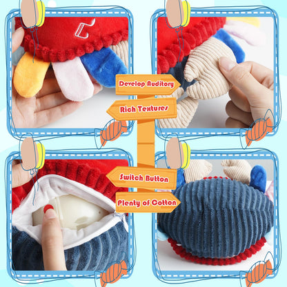 YideOtmz Baby Toys 18 Months - Crawling Crab Tummy Time Toy with Musical Dancing Walking Bouncing Learning, Toddler Sensory Travel Toys for Boys & Girls, Birthday Gifts