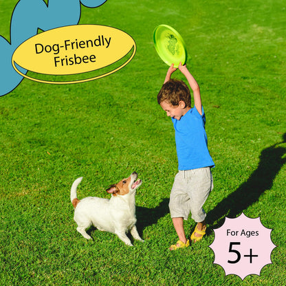 Frisbee Fastback Outdoor Flying Disc for Kids, 9.35 Inch Lightweight Sports Disc, Dog-friendly, for Beach Lawn Backyard Games and Family Fun - 100g
