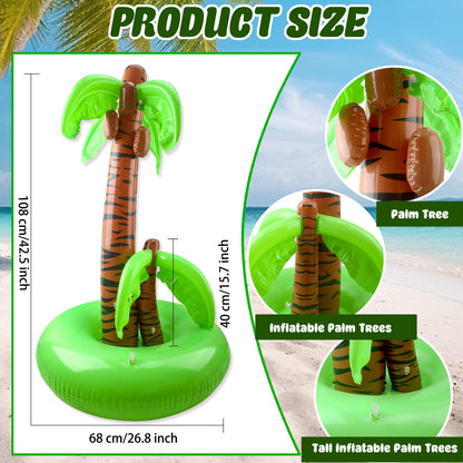 42 Inch Inflatable Palm Trees Blow Up Palm Trees Jumbo Coconut Tree for Summer Tropical Beach Pool Party Hawaiian Party Decoration