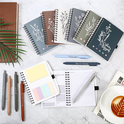 Dispowreath 10 Sets Inspirational Notepads and Pens Motivational Journal Bulk Employee Appreciation Gifts for Teacher Coworker Team Nurse Staff Office Supplies