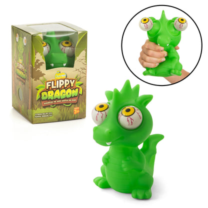 IPIDIPI TOYS Flippy Dragon Squishy Eye Popping - Squishy Toys for Trick or Treat - Fun Fidget Toy, Birthday Party Favors, Easter Basket Stuffers for Boys and Girls