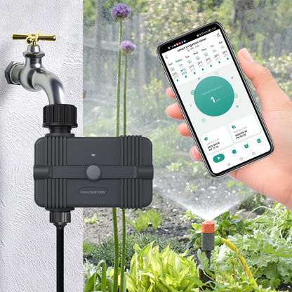 FRANKEVER WiFi Sprinkler Irrigation Timer, Automatic Garden Watering Hose Timer with Upgraded Rain Delay, Compatible with Alexa & Google Assistant, Outdoor No Hub Needed for Lawn Yard Watering