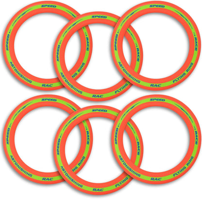 Liberty Imports 6 Pack: Flying Aero Discs Sports Outdoor Pro Flyer Rings - Plastic Toy Ultimate Glider Toss Game for Kids and Adults (11 inches)