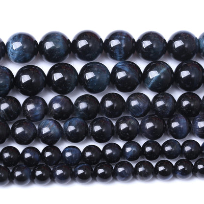 Natural Black Tiger Stone Beads for Jewelry Making DIY Bracelet Necklace Jewelry Making 1 Strand 15.5inch 35PCS 10MM