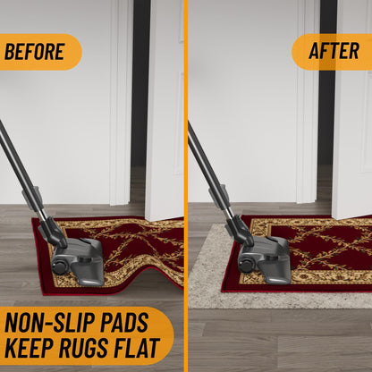 Ottomanson Non Slip Rug Pad Grip 3x23 1/8 Thick, Protection for Any Flooring Surface, Keep Your Runner Rug and Area Rugs in Place, 2'7" x 23', Beige