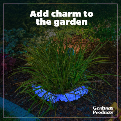 Graham Products 450 Pieces Glow in The Dark Rocks | Indoor & Outdoor Use - Garden, Fish Tank Pebbles, Planter, Walkway, Driveway Decoration & More | for Kids Aged 6 & Up | Powered by Sunlight - Blue