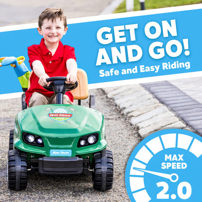 Kid Trax 6V Golf Cart Ride-On for Toddlers, Ages 3+, Golf Clubs & Balls, Lights & Sounds, 2MPH Max Speed, 66lbs Capacity, Seat Belt & Cup Holder, Rechargeable Battery, Forward & Reverse