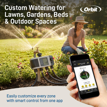 Orbit 24637 B-hyve XD 2-Port Smart Hose Watering Timer with Wi-Fi Hub