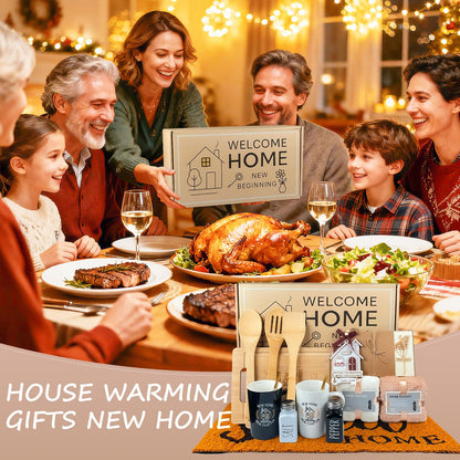 House Warming Gifts New Home,13Pcs Housewarming Gift Baskets for Couples,Women,Men,Friends,Closing Gifts for Home Buyers,House Warming Present New Apartment