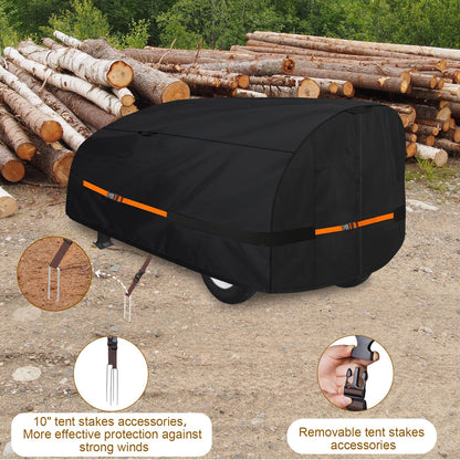 Goctoke Log Splitter Cover 1200D Heavy Duty Windproof for 15-60ton Electric Wood Splitter Cover All Weather Protection Log Splitter Accessories (94.5" L X 49.6" W X 41.7" H)