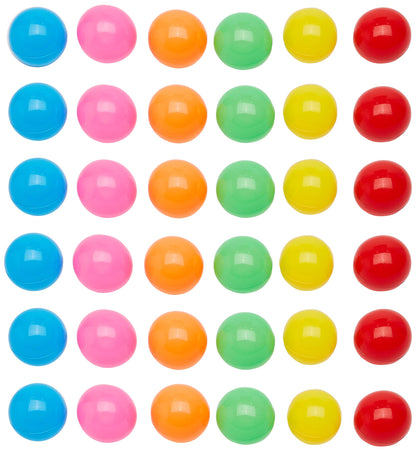 Amazon Basics BPA Free Ball Pit Balls with Storage Bag, Crush-Proof Plastic for Toddlers Kids 12+ Months Play, Phthalate Free, 6 Bright Colors, Pack of 400