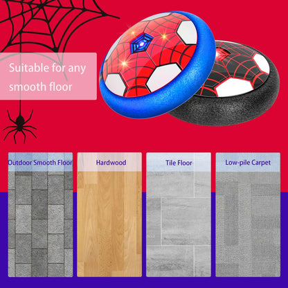 HitToys Hover Soccer Ball Toys for Kids, 2 Pack Indoor Soccer Ball Toy with Led Light for Old Boys Girls Light-Up Toys Floating Football Game Birthday Gift