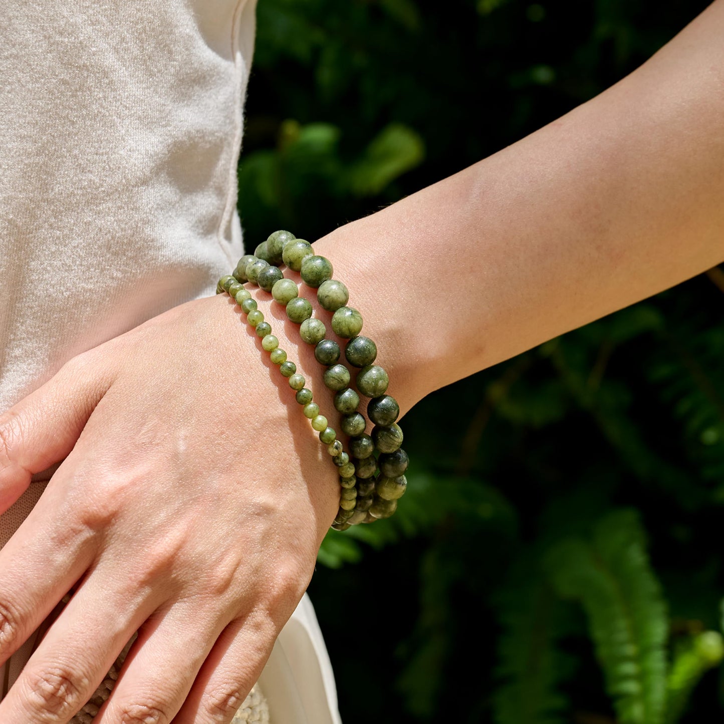 Taiwan Jade-Resilience-8mm Beaded Bracelets for Women Handmade Semi Precious Natural Stone Stretch Elastic Jewelry Yoga Protection Gifts