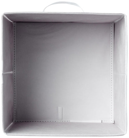 Amazon Basics Collapsible Fabric Storage Cubes Organizer with Handles, Sturdy Storage Bins, White, 10.5-x-10.5-x-11-inch, 6-Pack
