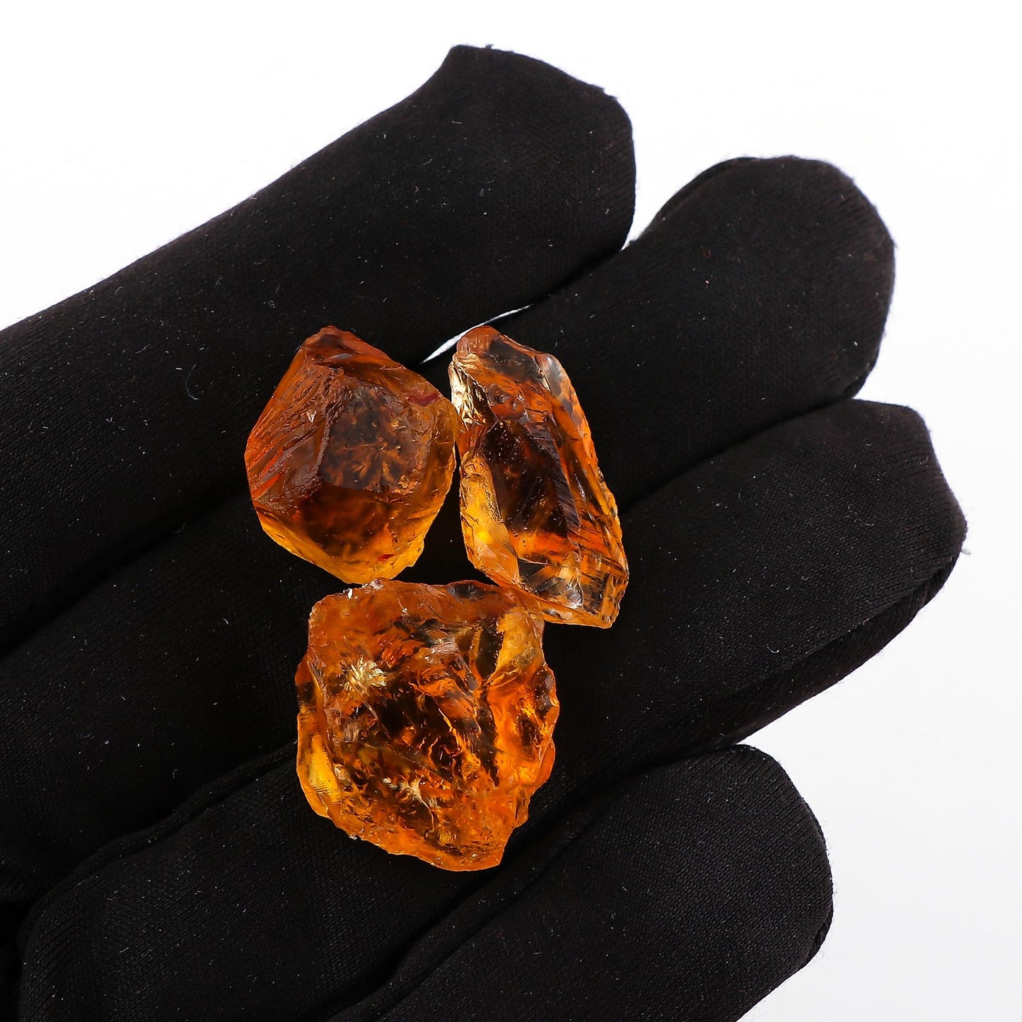 ColouredRocks Madeira Citrine (50cts) (3pcs) (14-18mm) Natural Raw Crystals, Loose Gemstone, Wholesale Rough, Jewelry Making Supply, Chakra Healing Stones, DIY Craft, Gem Collection