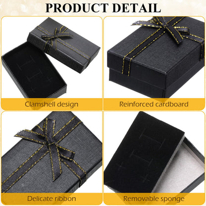 Bucherry 72 Pcs Jewelry Boxes Small Gift Boxes Bulk Cardboard Jewelry Gift Box with Bow for Ring Necklaces Earring Bracelet