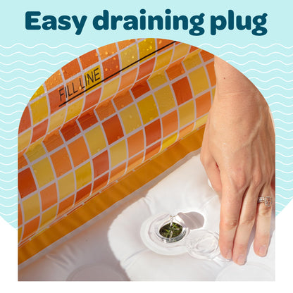 3-in-1 Inflatable Baby Pool, Bathtub & Ball Pit for Toddlers 1-3, Patented Safety Secure Grip Handles, Soft Floor & Drain - Summer Water Toys, First Birthday Gifts, Kiddie Pool for Ages 1 2 3, 34"x10"