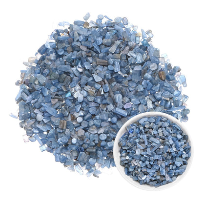 M METERXITY 1.1lb/500g Assorted Tumbled Chips Stone, 5-7 mm Crushed Crystal Quartz Pieces for Vases Filler/Aquarium/Succulent Plants Decor, Irregular Shaped Stones [Dark Blue]