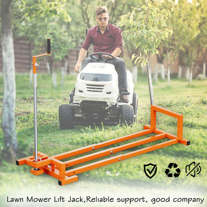 Lawn Mower Lift Jack, 1000 lbs Load Capacity Heavy Duty Riding Mower Lift, Adjustable Height Tractor Jack for Garden & Yard Maintenance, Blade Maintenance, Cleaning & Repair