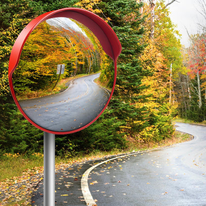 Convex Traftic Mirror - 24" Outdoor Driveway & Security Parabolic Safety Mirrors, Acrylic Blind Spot Mirror for Garage Retail Stores