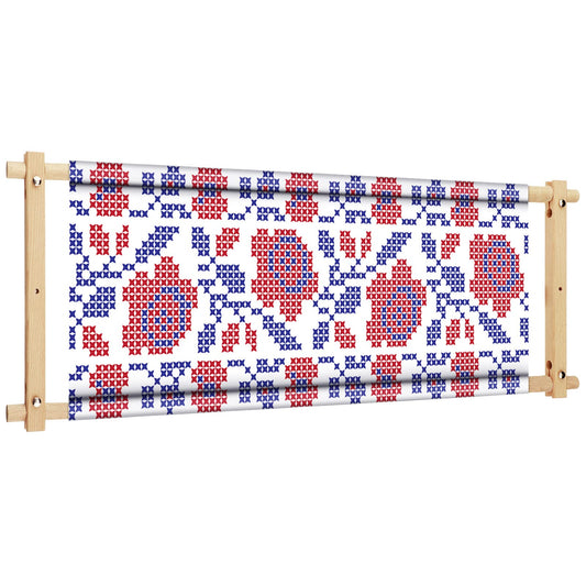 Yookeer 33 x 12 Inch Scroll Frame for Cross Stitch Needlepoint Embroidery Scroll Wood Needlework Frame Quilting Hoop Stand Stitching Needlepoint Holder for Sewing