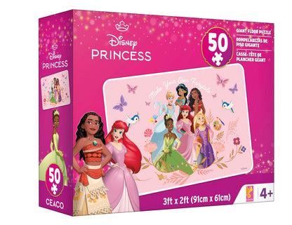 Buffalo Games - 50 piece Giant Floor Puzzle - Disney Princess - Educational Puzzles for Kids Ages 4 and up - Large Pieces - 2 feet x 3 feet