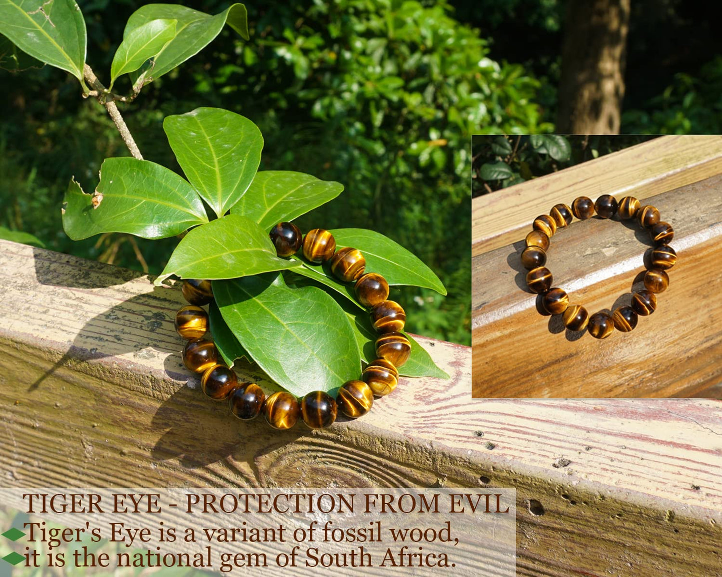 OwizJade 12MM Tigers Eye Mens Bracelet | Fits for About 9 inch XLarge Wrist | Natural Solar Plexus Chakra Gemstones with Golden Brown Cats Eye| Bring Luck Wealth Courage | Protection from Evil