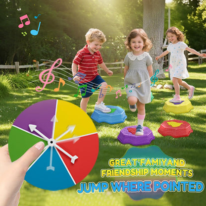ABVSAB Stepping Stones for Kids with Light & Music,Toddler Sensory Toy for Obstacle Course Coordination，4 Year Old Girl Birthday Easter Gifts for Kids Boys Girls 3+