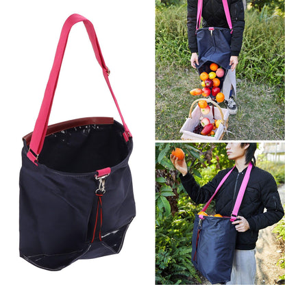 VBESTLIFE Fruit Picking Bag, 600D Oxford Cloth Harvest Fruit Vegetable Picking Bag Garden Apron for Outdoor Orchard Farm