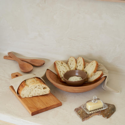 Extra Large Wooden Salad Bowl Set With Serving Utensils - A Beautiful Party Salad & Fruit Bowl With Serving Spoons Perfect for Your Dinner Party - Decorative & Practical Kitchen Must-Have