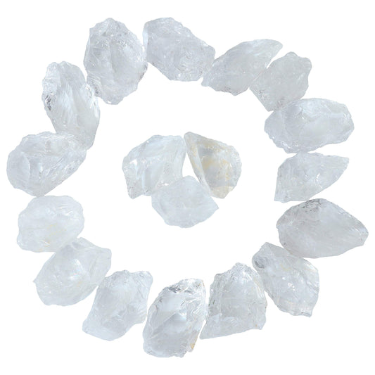 Clear Quartz Rough Gemstones, Raw Stones and Crystals For Jewelry Making, Tumbling, Polishing, Cabbing, Lapidary, Fountain Rocks, Decoration, Wire Wrapping, Gem Mining, Reiki Healing 1 lb