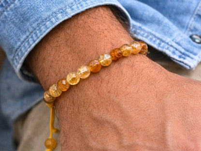 Amazing Gemstone Citrine Bracelet for Women - Chakra Mens Bracelet Protection Crystals and Healing Stones - Blessing Spiritual Meditation Gift Christmas Stocking Stuffers
