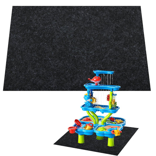 CIEOVO Water Table Mats, Non Slip Backing Outdoor Splash and Play Activity Pad Rug Waterproof Water Play Table Mat for Summer Beach Backyard Fun Water Play