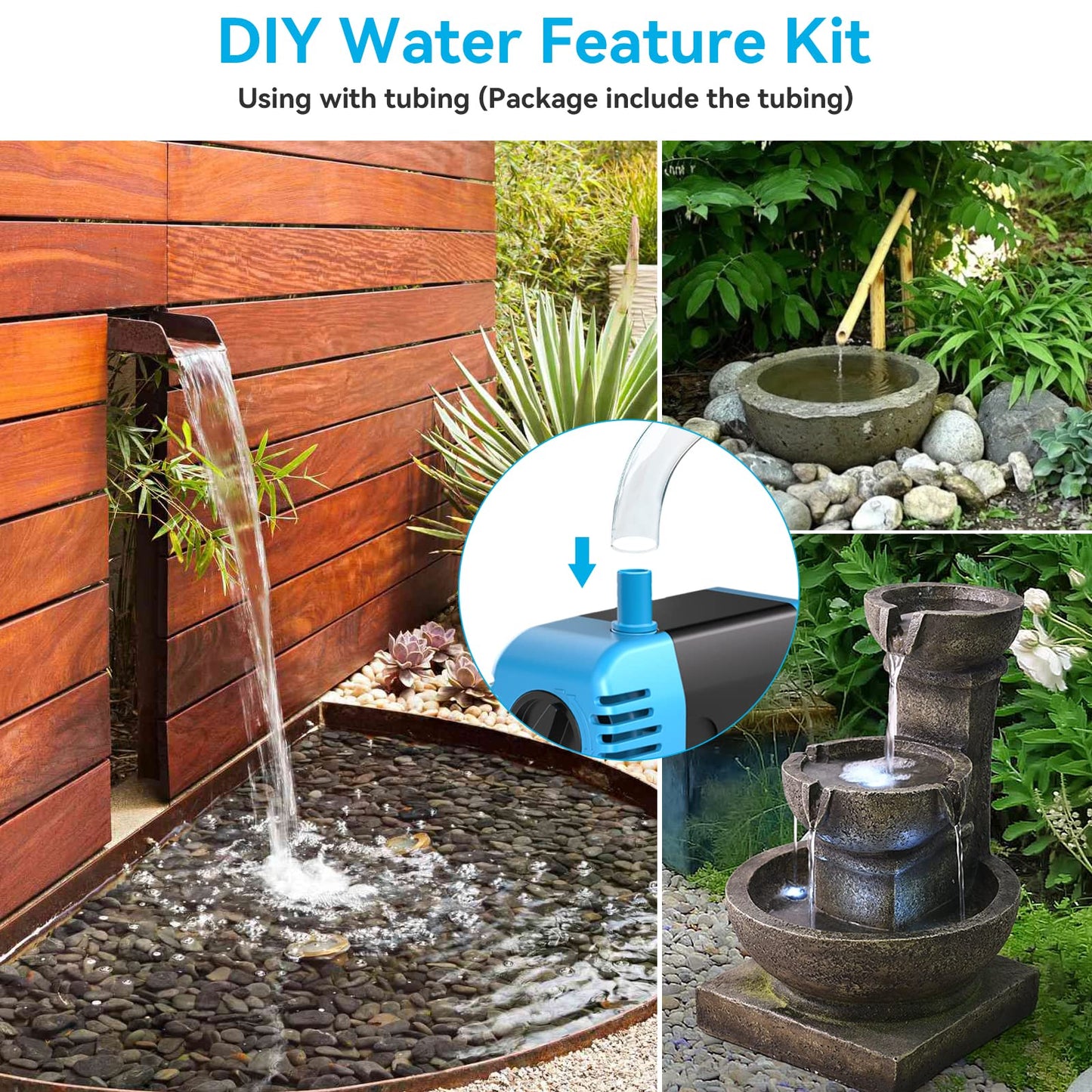POPOSOAP Solar Fountain Pump 12W, Solar Water Fountain Pump with 160GPH Submersible Pump Adjustable Flow for Outdoor Fountain, Pond, Fish Tank, Garden, Pool, Water Features