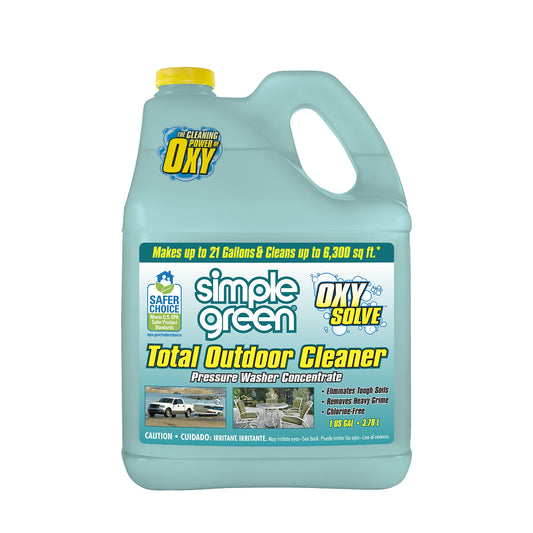 Simple Green Oxy Solve Total Outdoor Cleaner Concentrate, Pressure Washer & Manual Use, EPA Safer Choice Certified, Peroxide Cleaner for Wood, Concrete, Vinyl & More