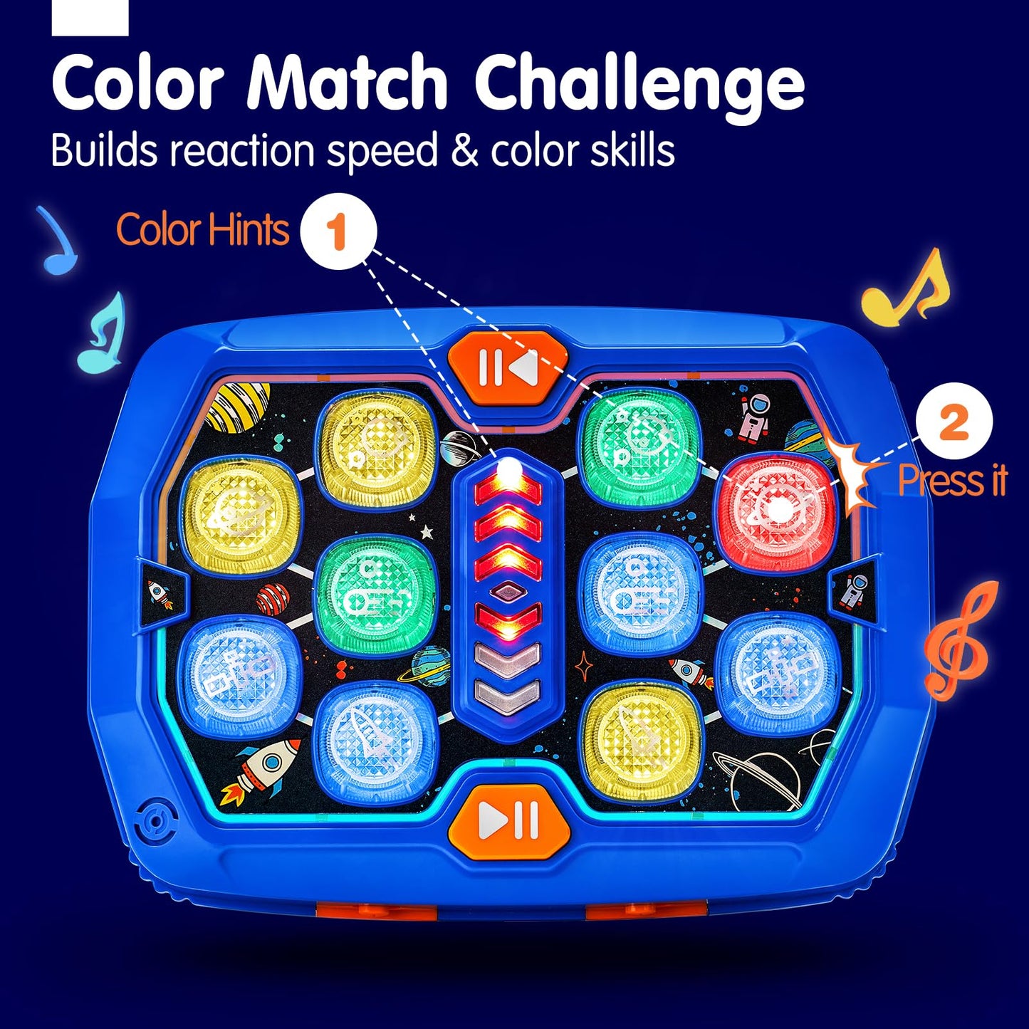 hahaland Toys for Ages 5-7 - Interactive Whack A Game with Sound and Light Stem Montessori Toy for Kids Age 3 4 5 6 7 Years Old Birthday Easter Basket Stuffers