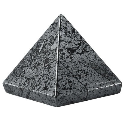 Amazing Gemstone Hematite Pyramid Crystal Healing Stones - 1.5" Great Pyramid Figurine of Natural Stone Pyramid for Meditation, Reiki, Chakra Balancing and Crystal Pyramids Grid