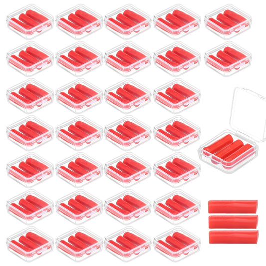 Jaloro 30 Pack Diamond Art Wax Refills Kit, Wax Clay Refills with Storage Boxes for Refillable Drill Pen Diamond Painting & 3D Embroidery Crafts Accessories (Red)